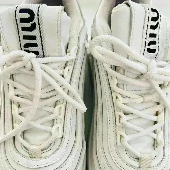 Miu Miu Crystal-Embellished Chunky Sneakers - Picture 3 of 9